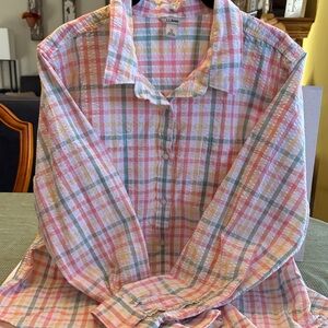 L.L. Bean Multicolor Plaid Shirt